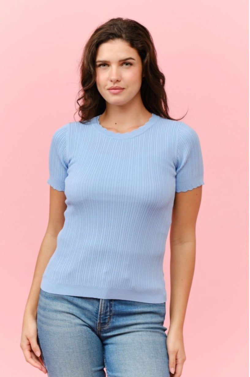 Blusa lina celeste