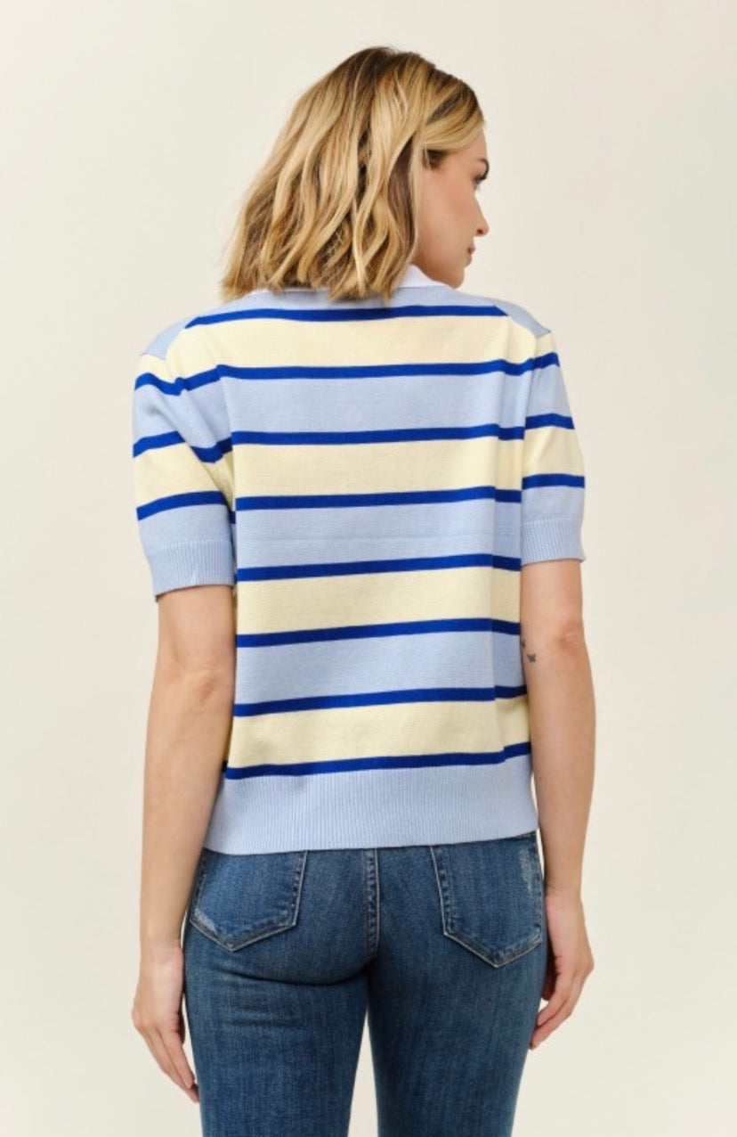 Blusa polo rayas