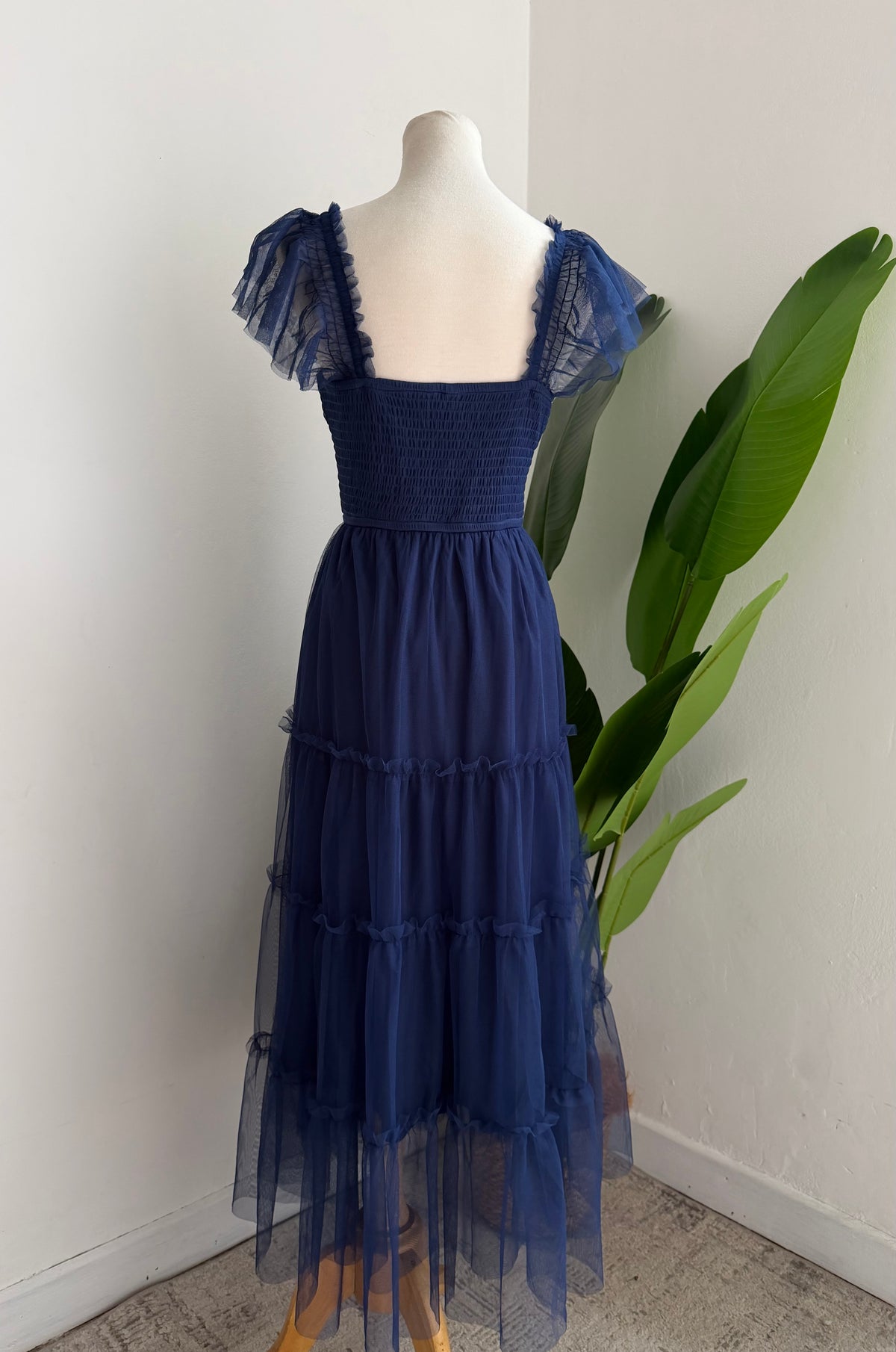 Vestido midi azul