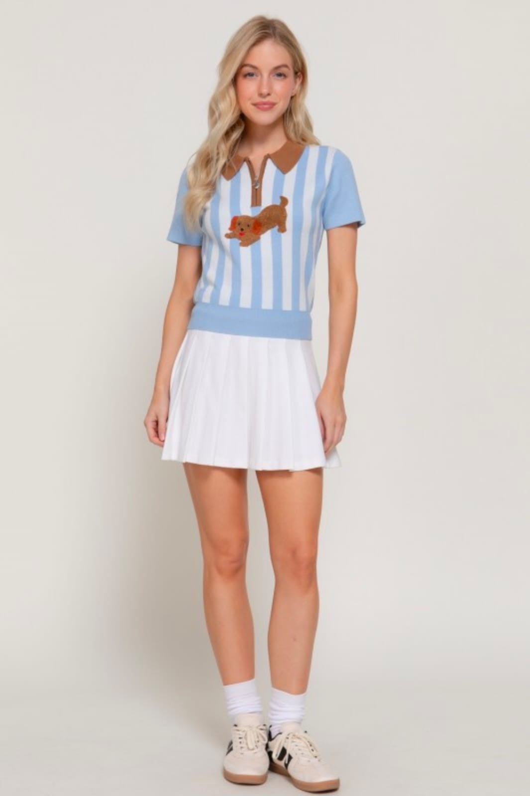 Blusa perrito celeste