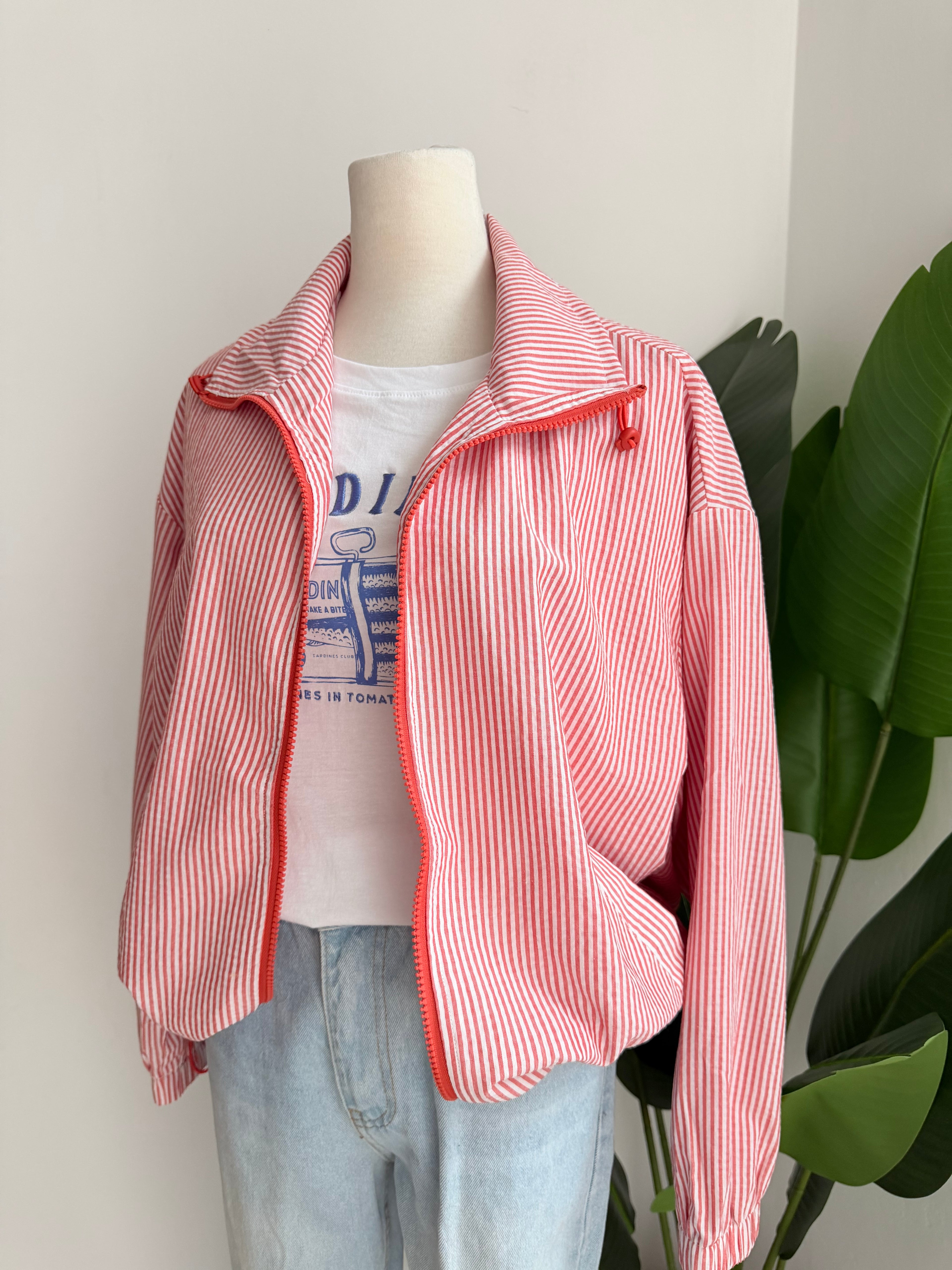 Jacket rayitas roja