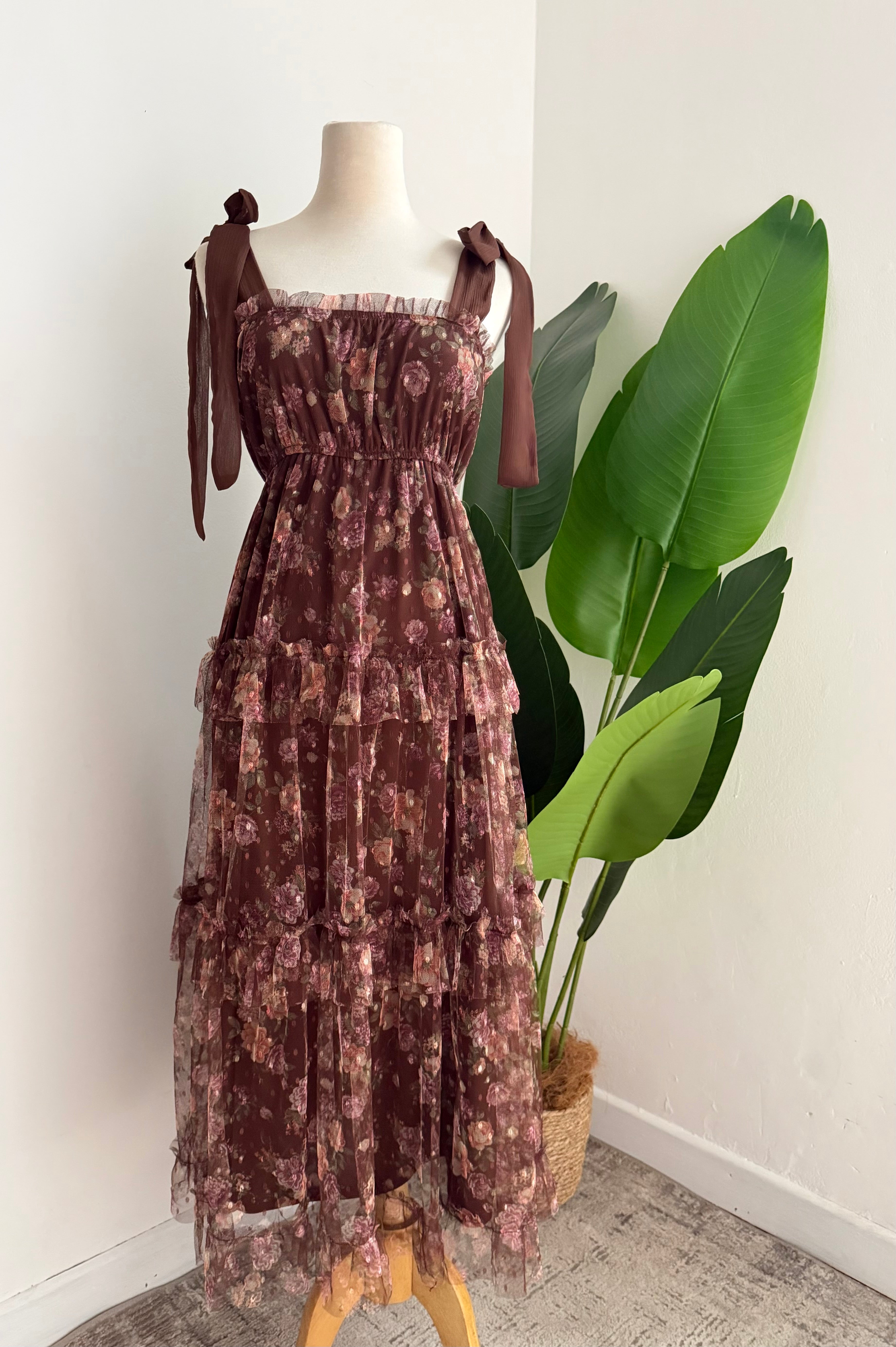 Vestido Amelie café