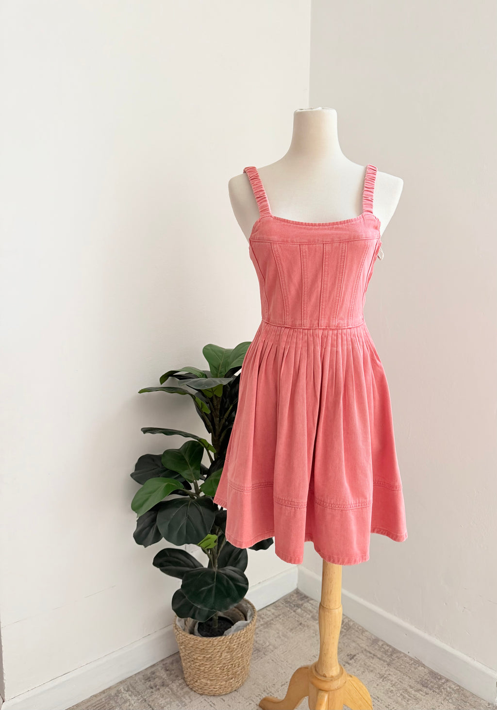 Vestido Denim rosa