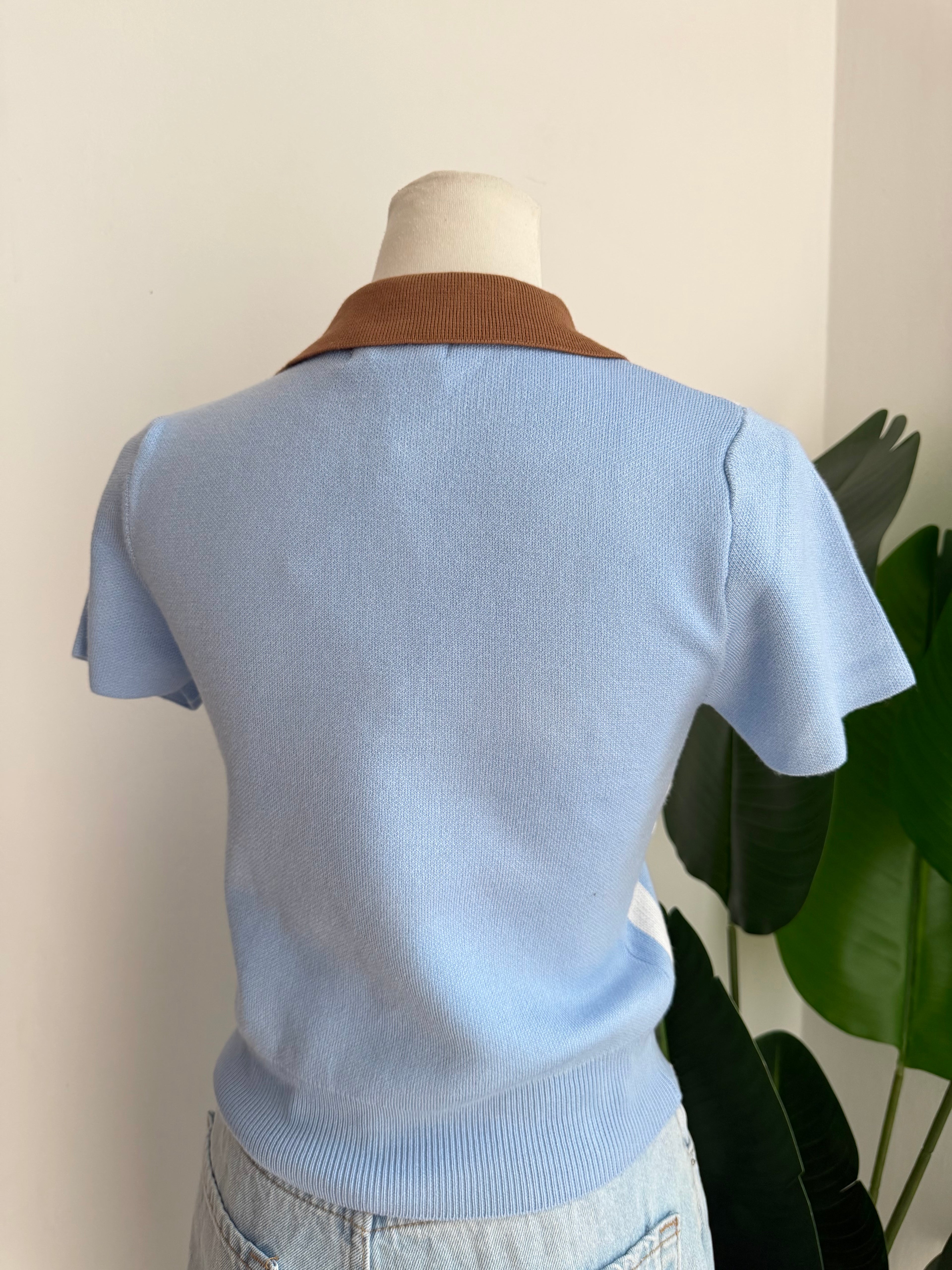 Blusa perrito celeste