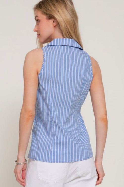 Blusa asimétrica celeste