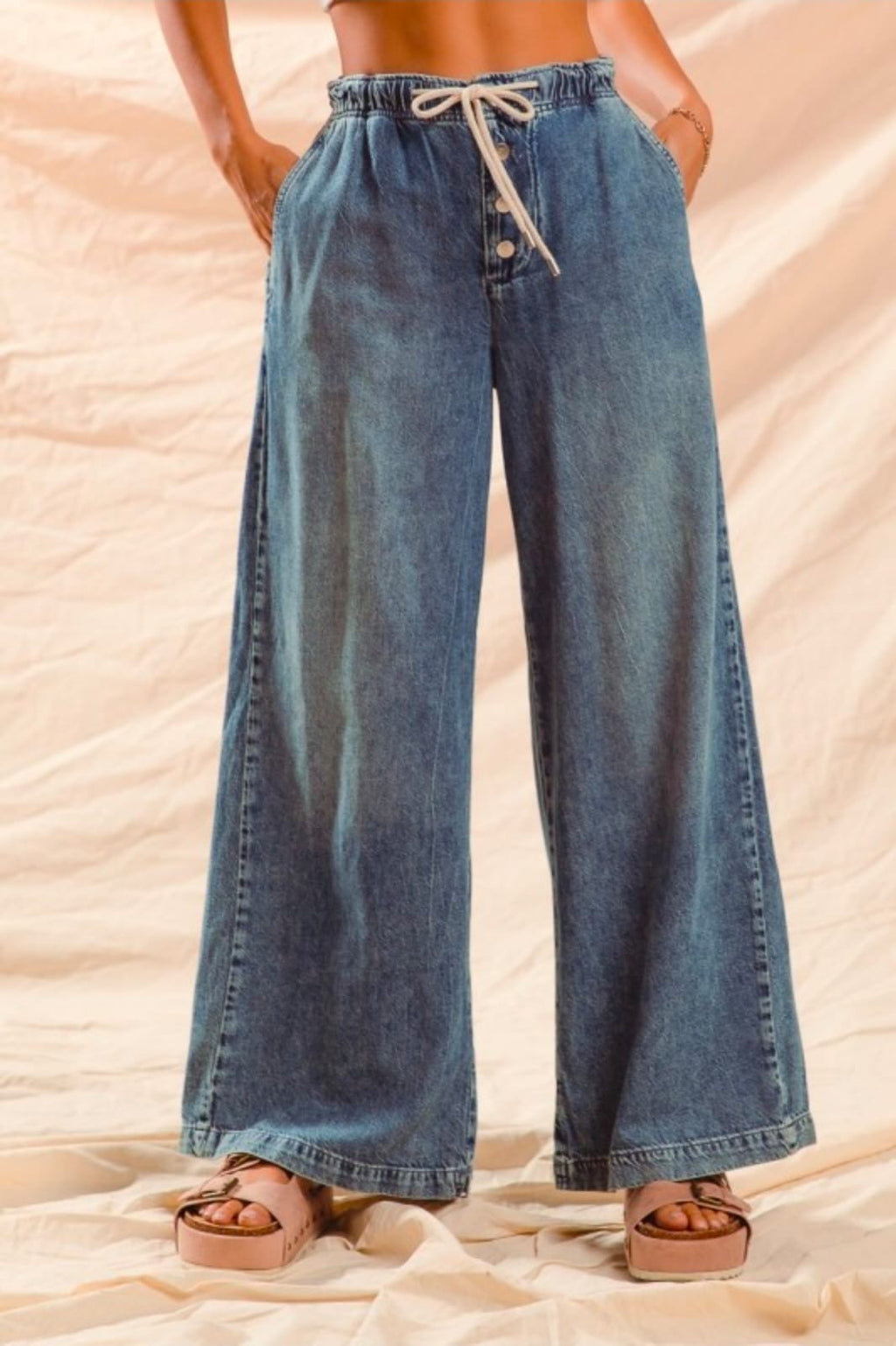 Pantalón Denim wide leg
