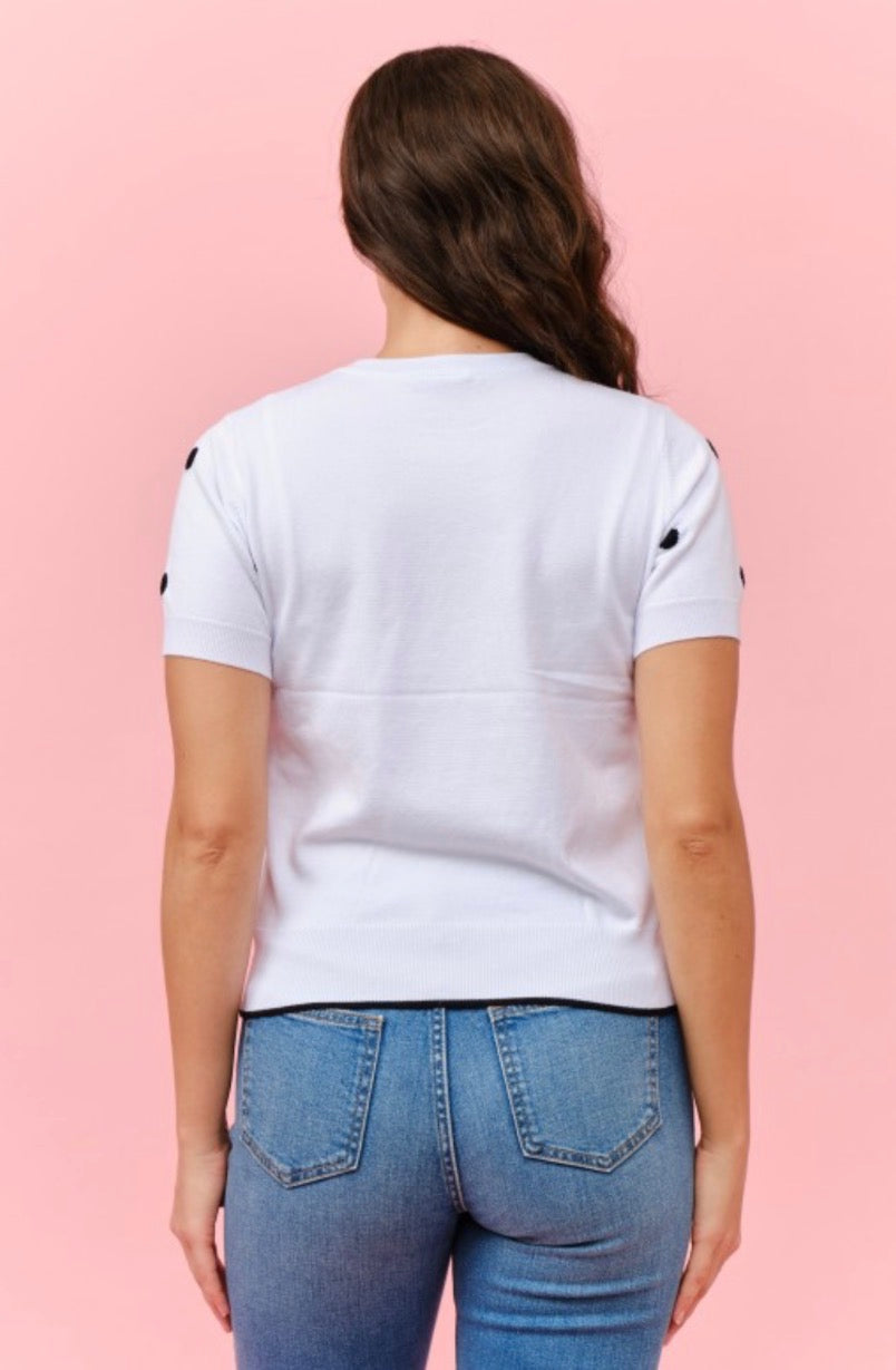 Blusa polka Dot blanca