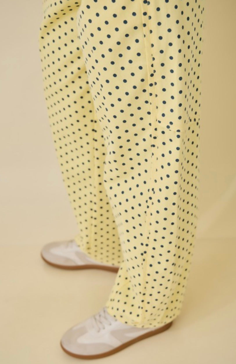 Pantalón Barrel polka amarillo