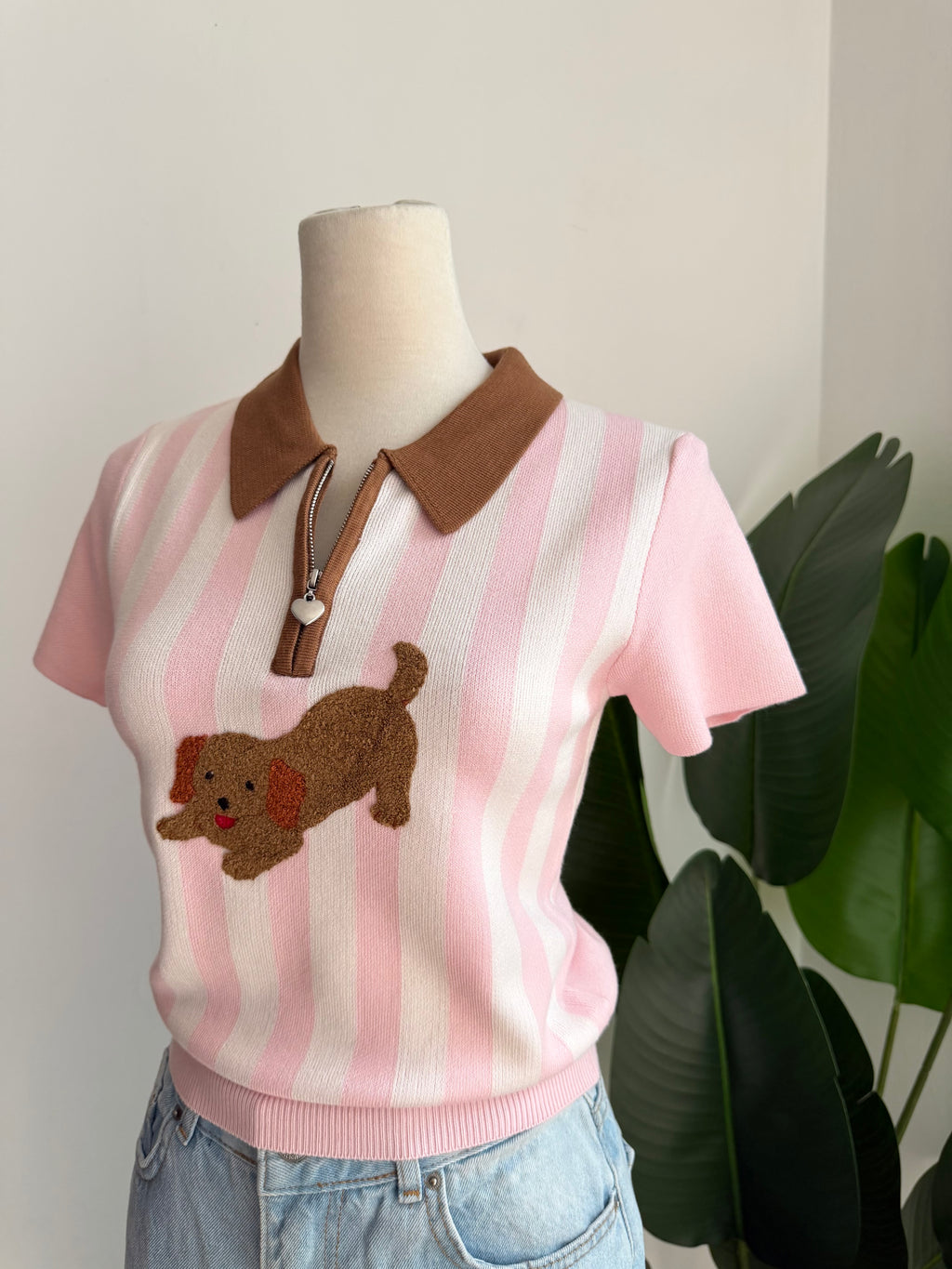 Blusa perrito rosa