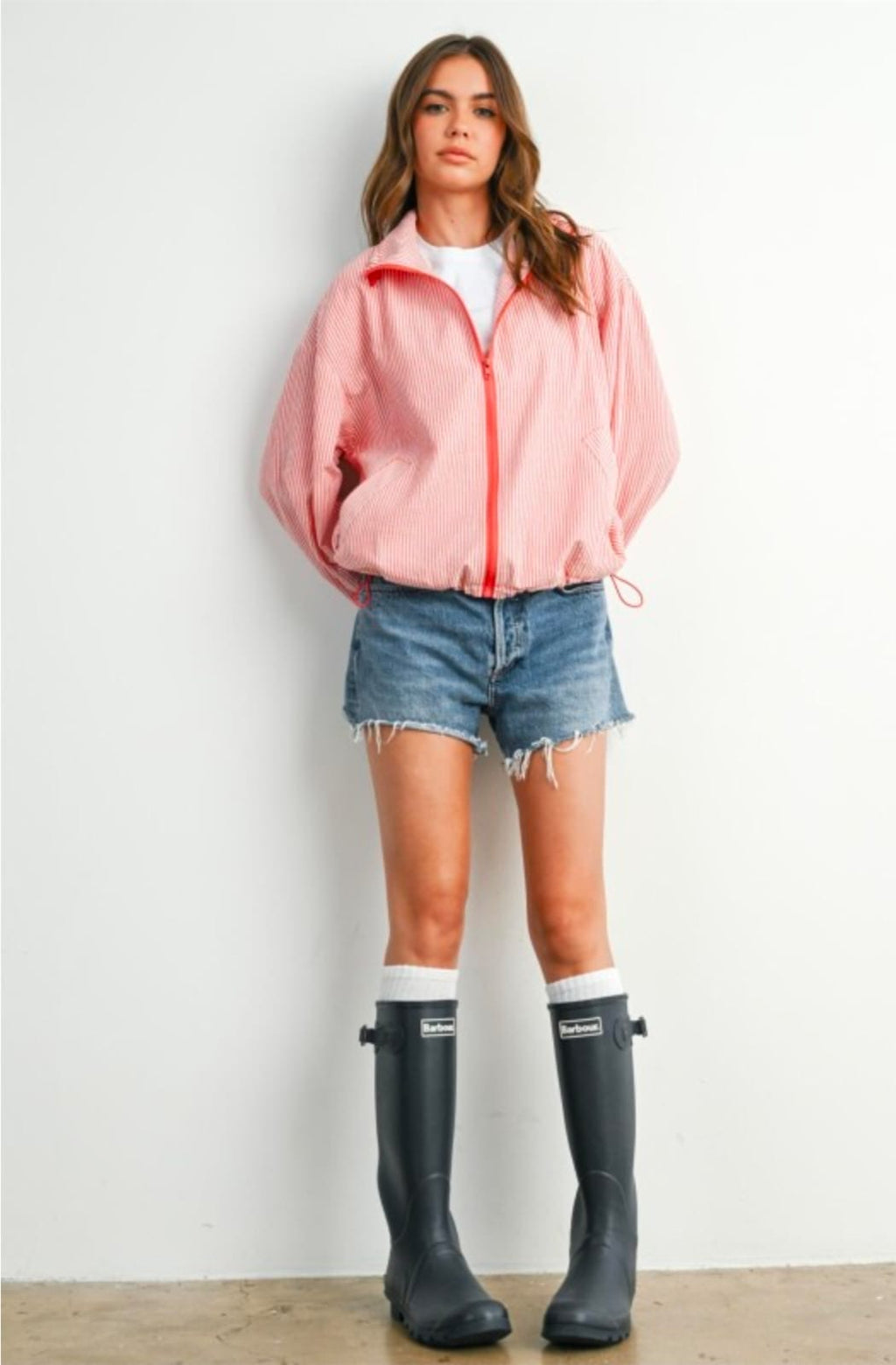 Jacket rayitas roja