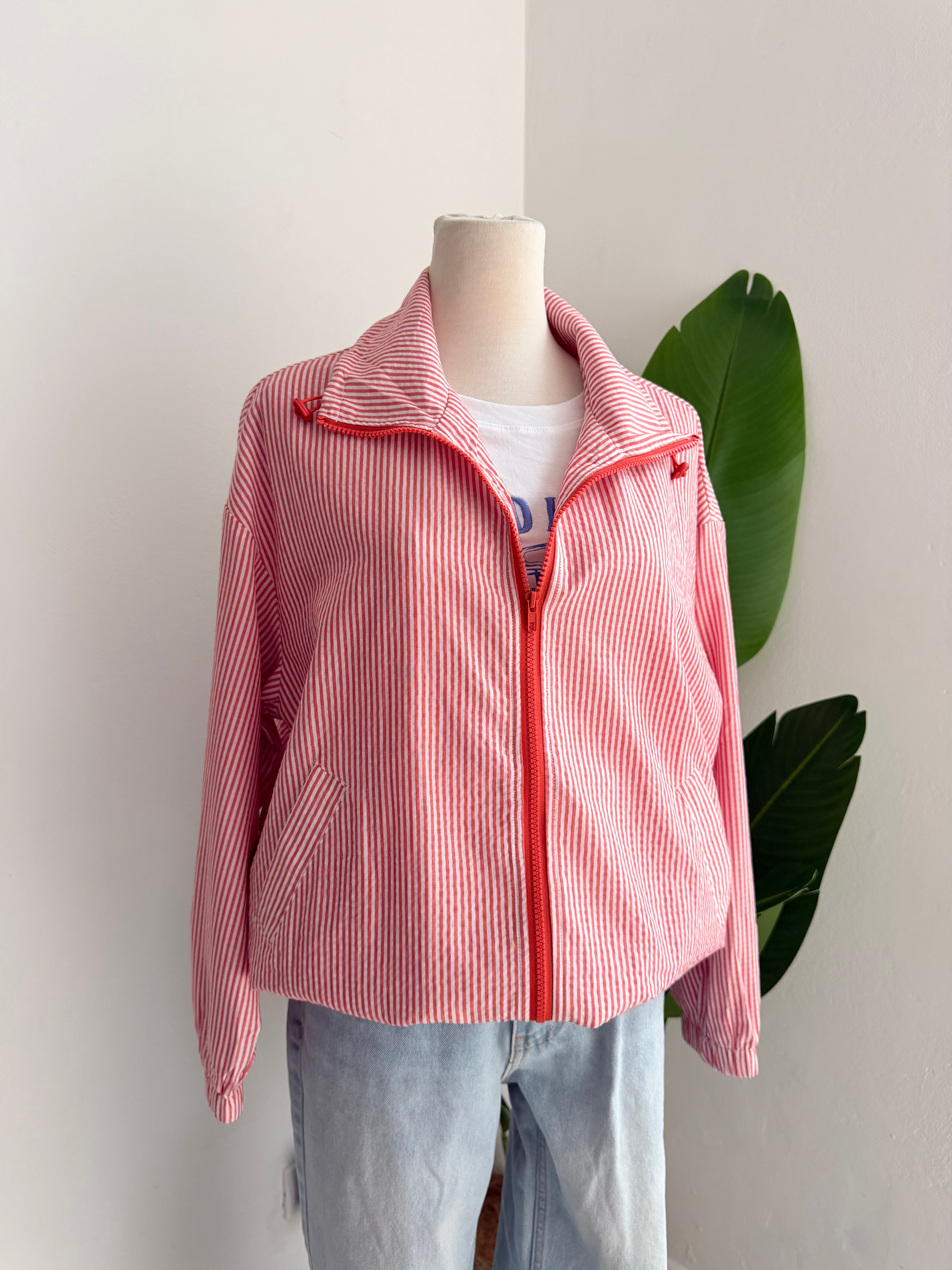 Jacket rayitas roja