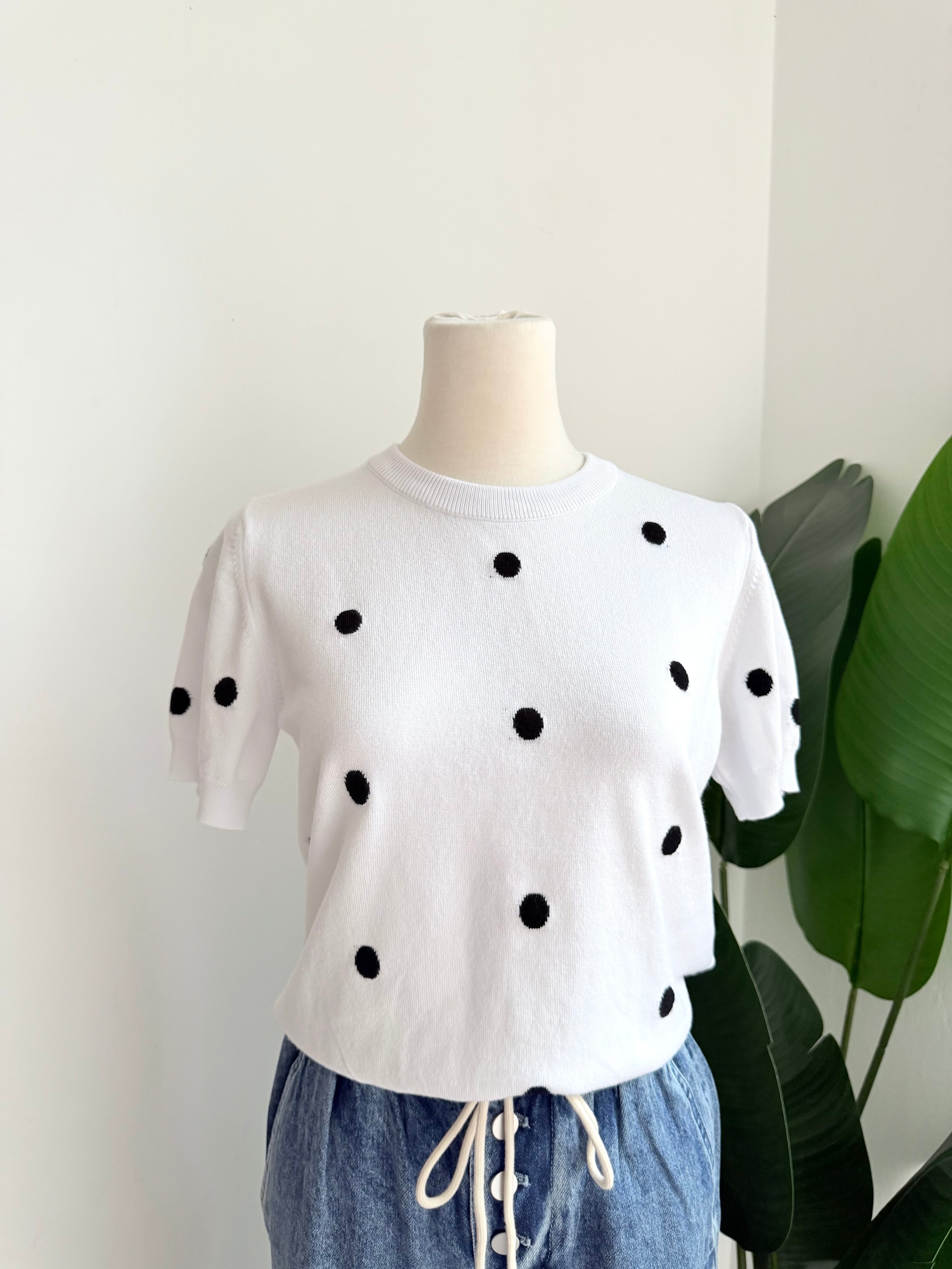 Blusa polka Dot blanca