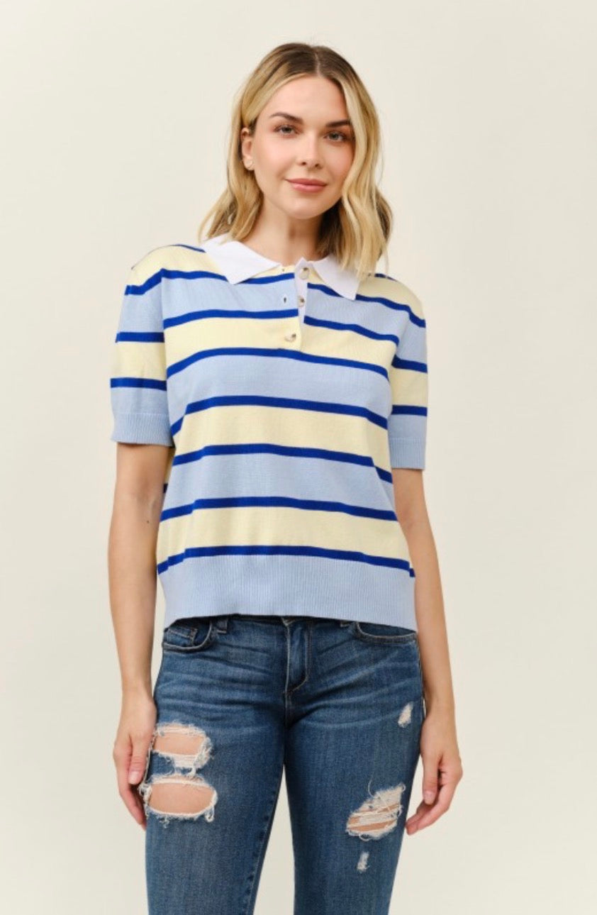 Blusa polo rayas
