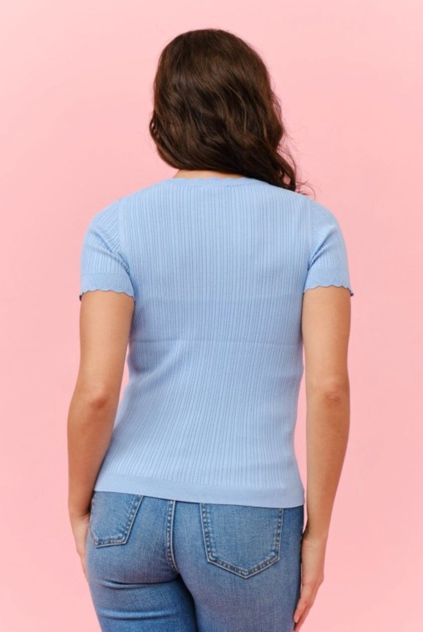 Blusa lina celeste