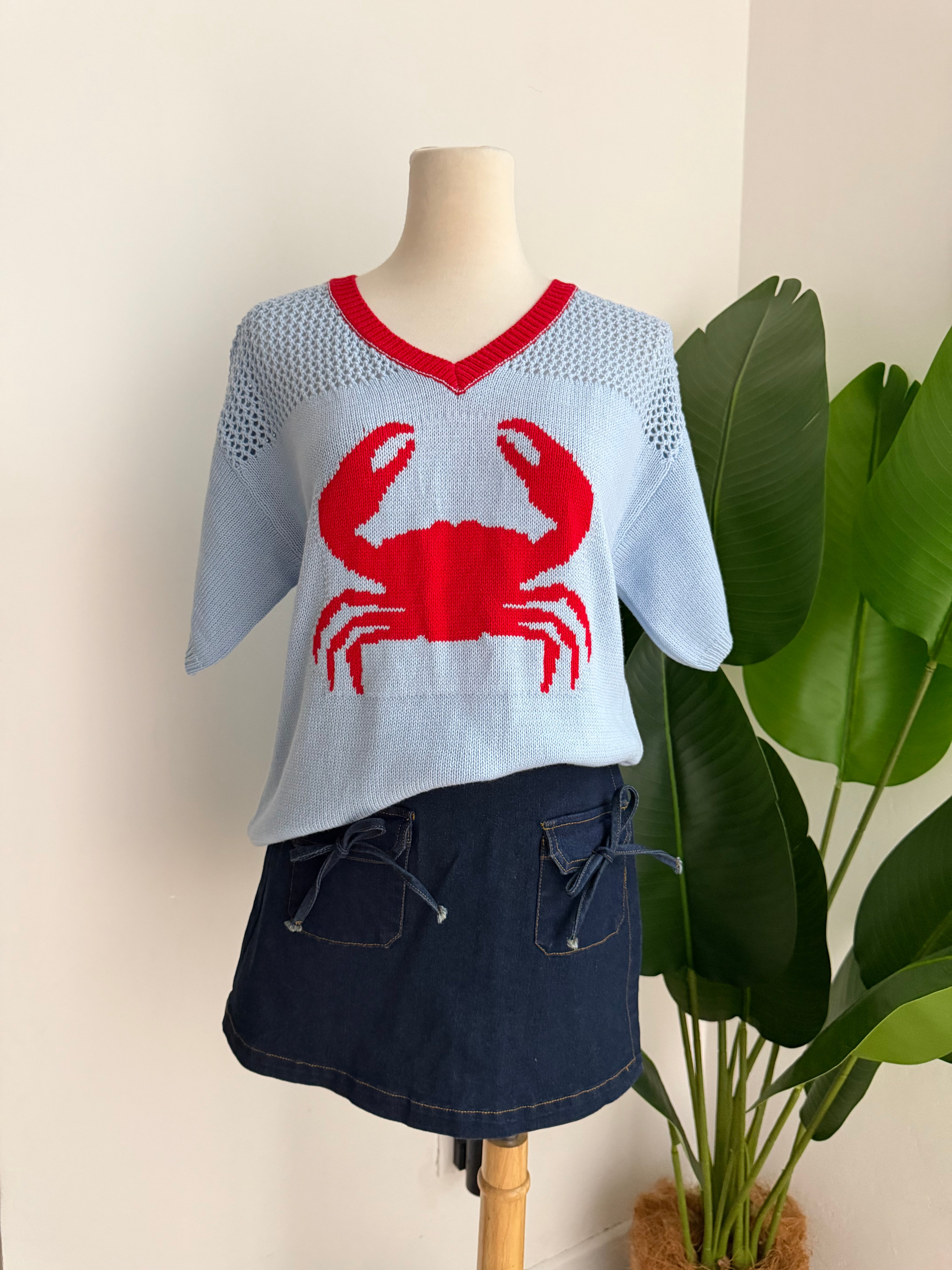 Blusa tejida cangrejo