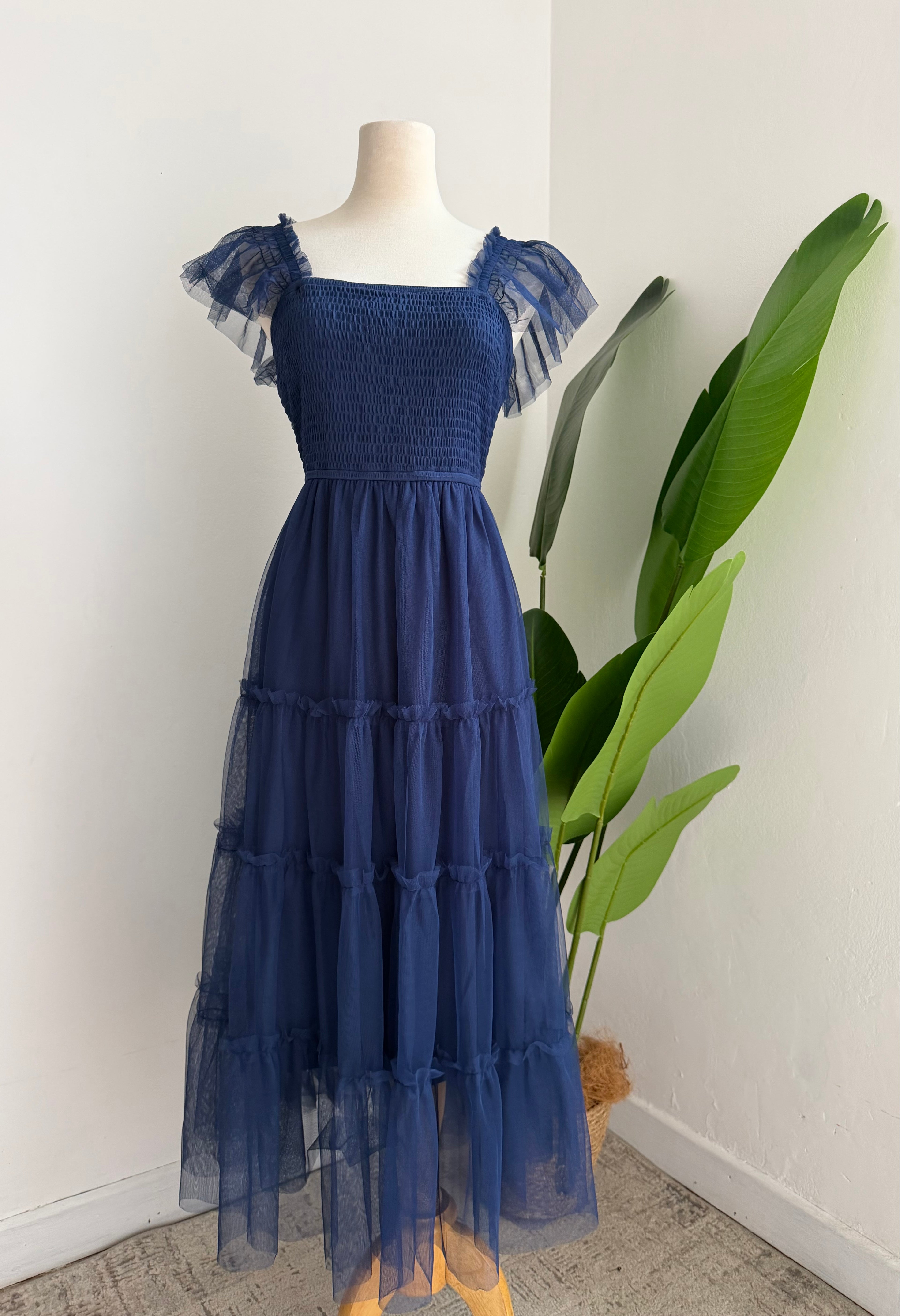 Vestido midi azul