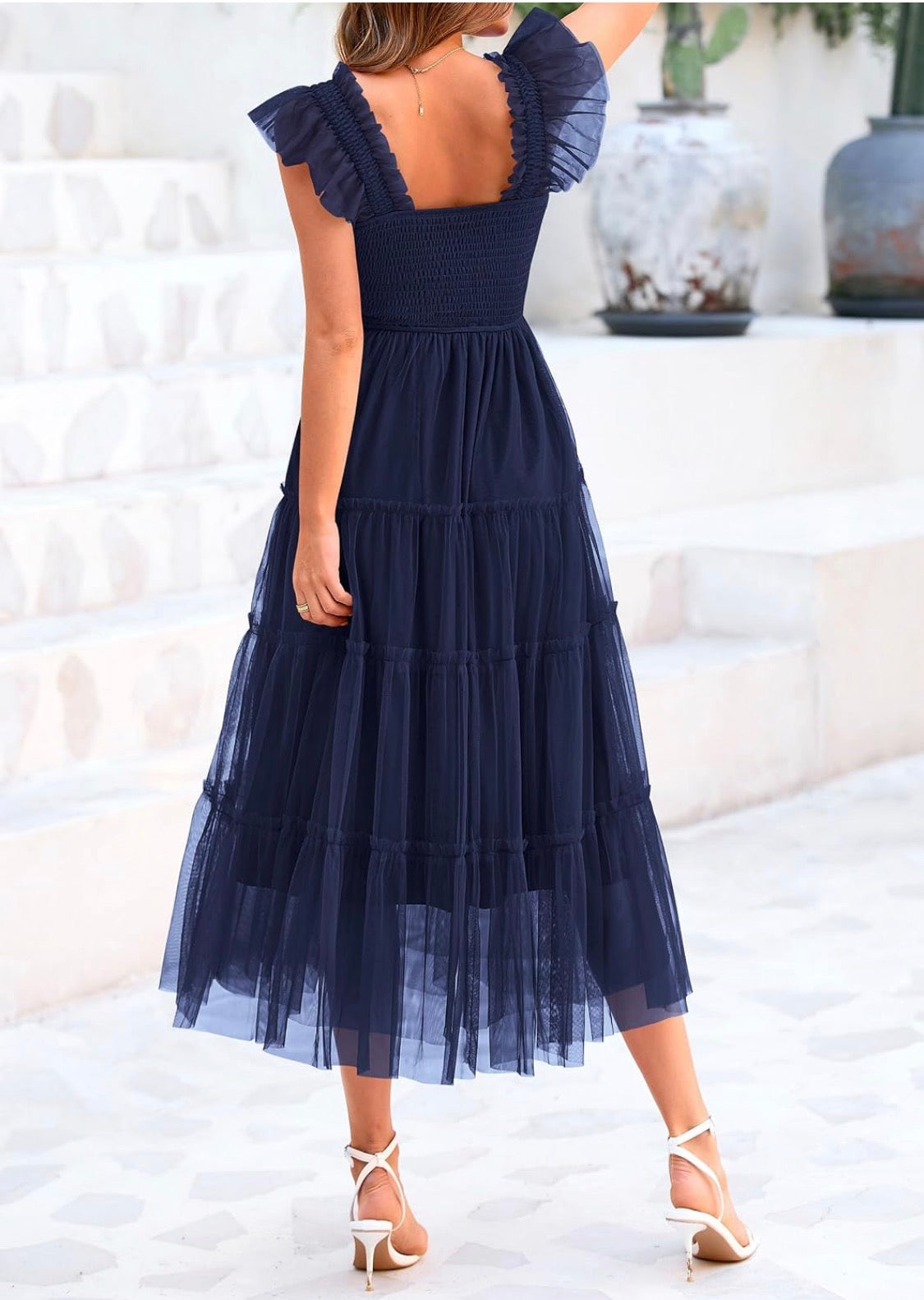 Vestido midi azul