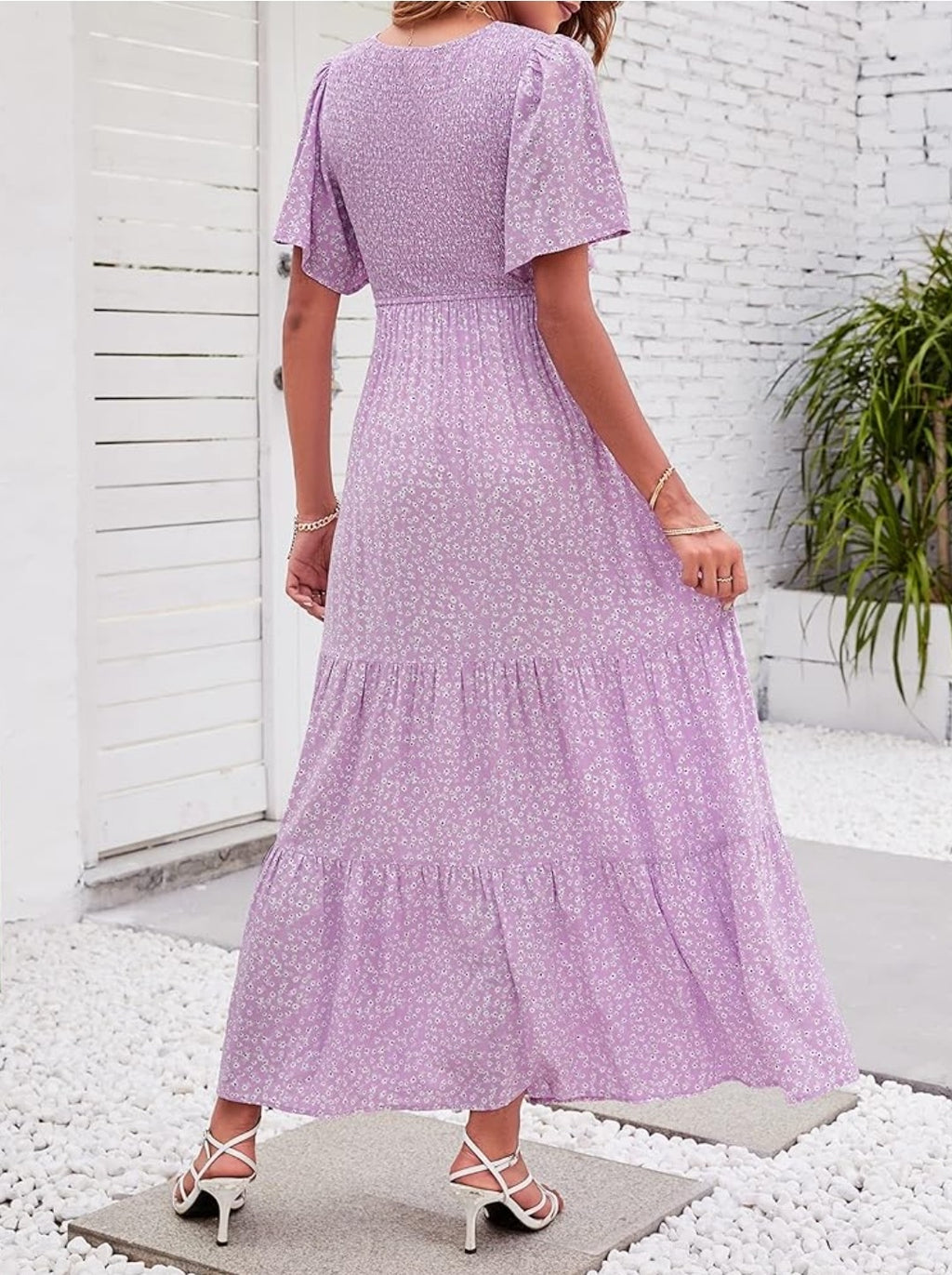 Vestido largo lila