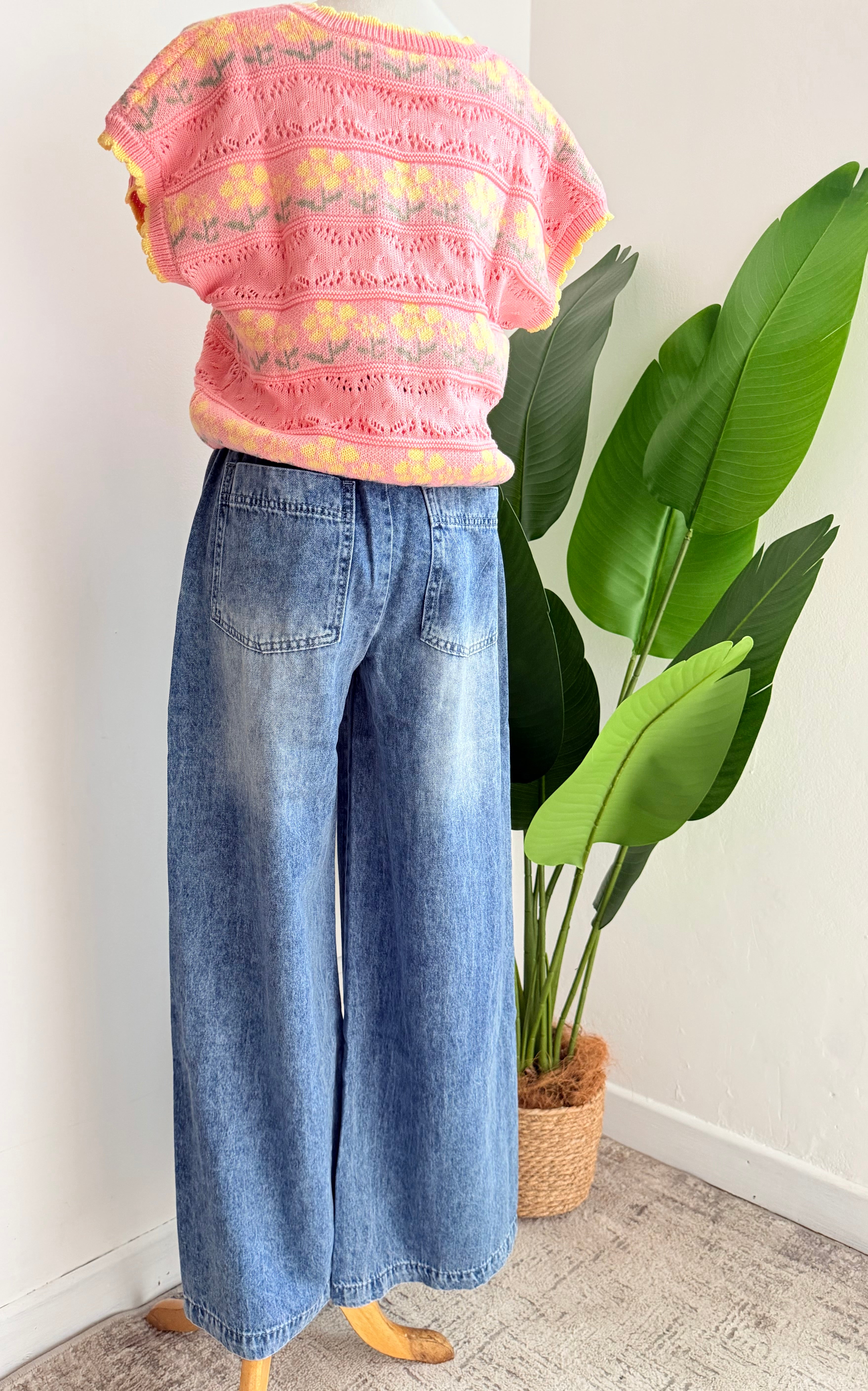Pantalón Denim wide leg