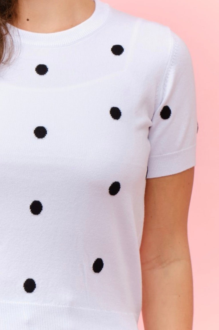 Blusa polka Dot blanca