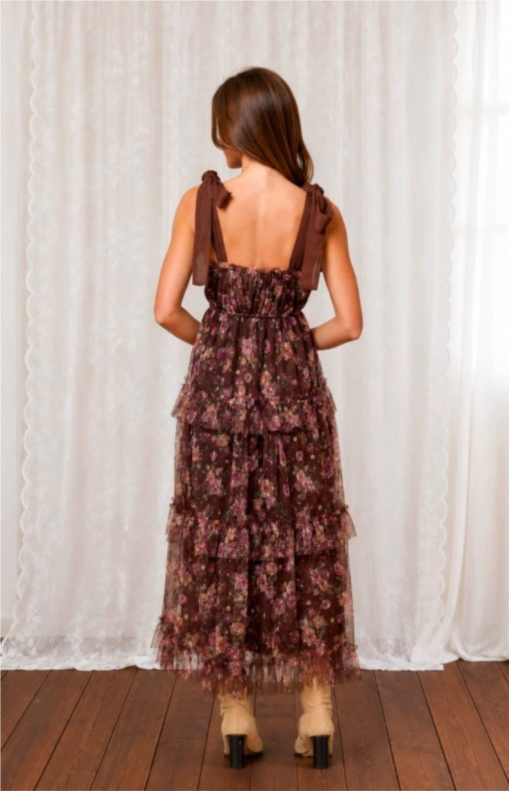 Vestido Amelie café