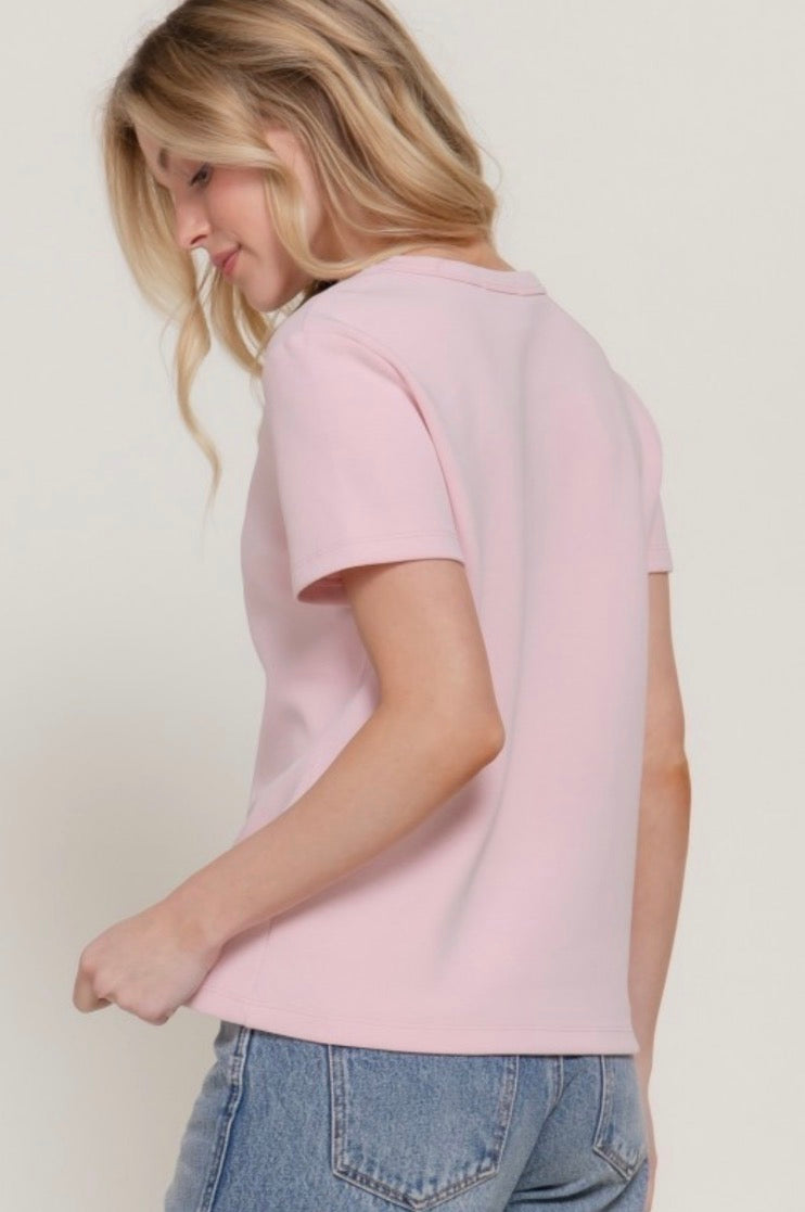 Blusa básica rosa