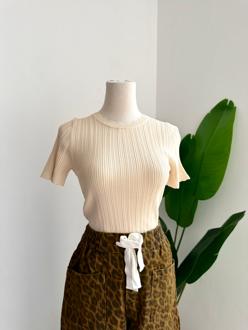 Blusa lina beige
