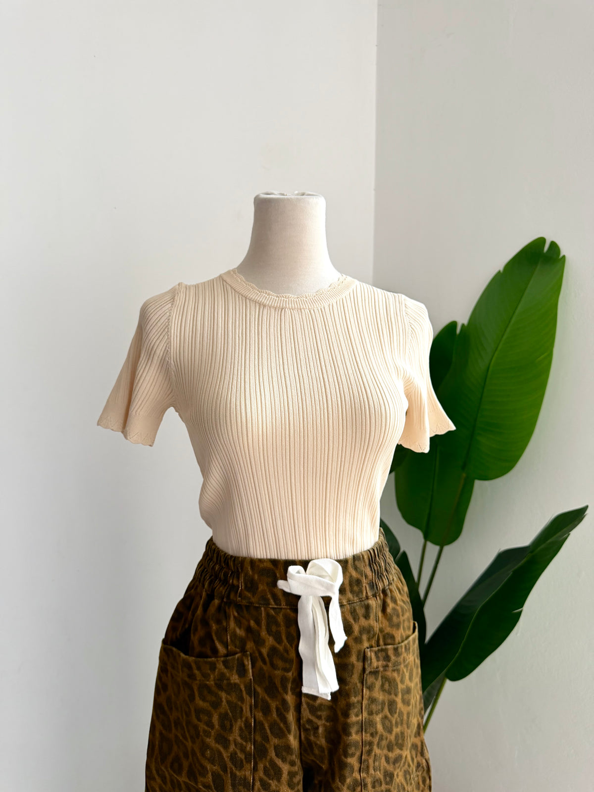 Blusa lina beige