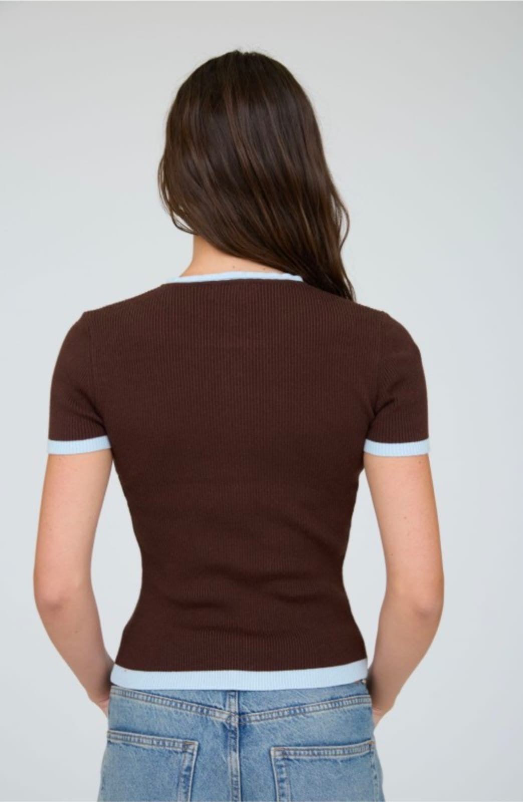 Blusa tejida café