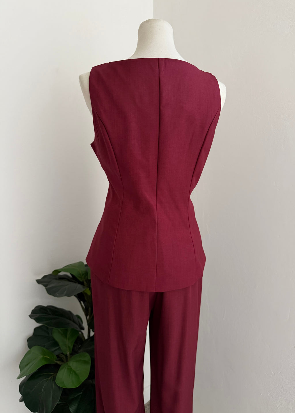 Set chaleco vino