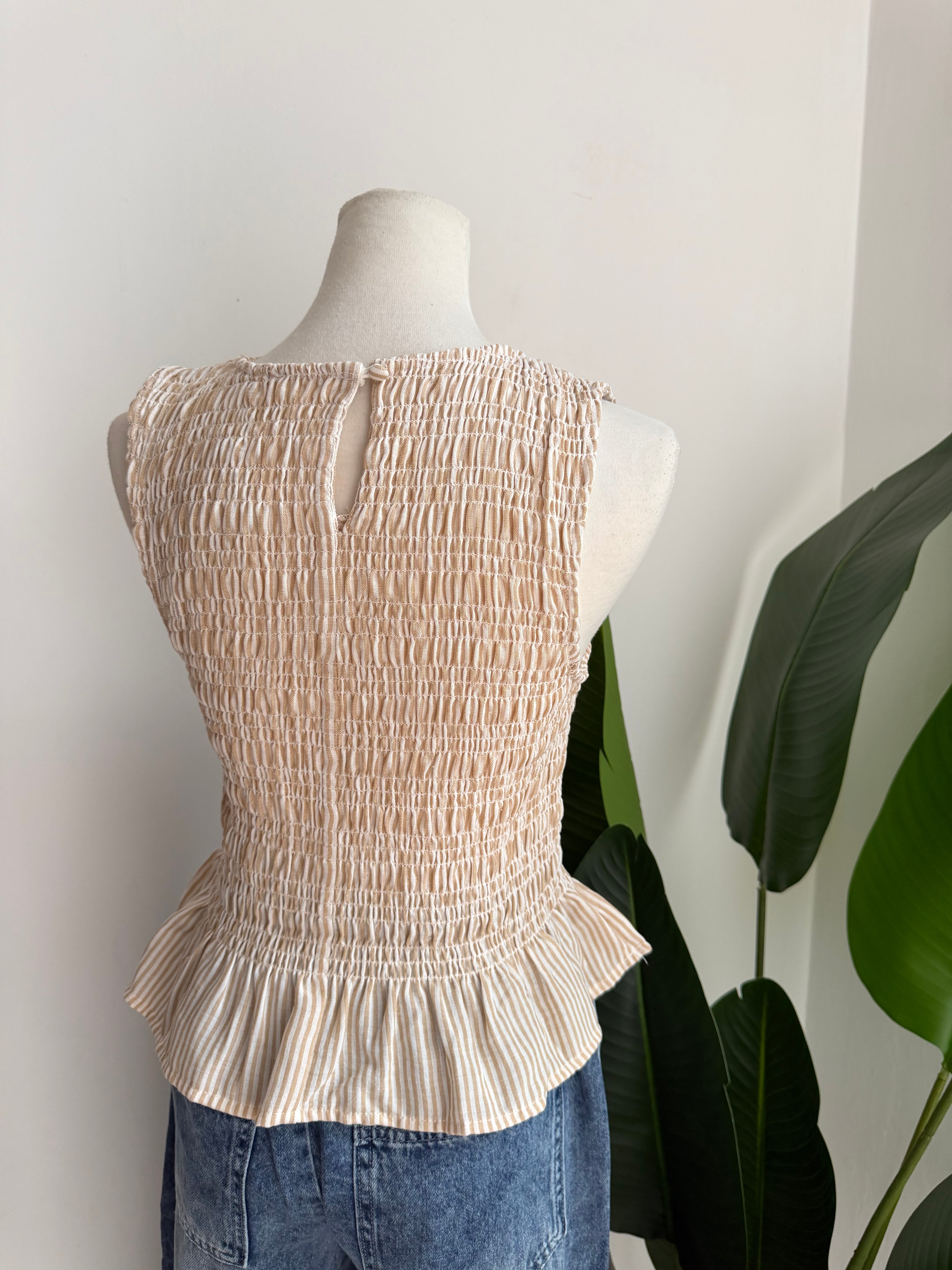 Blusa rayitas elástica