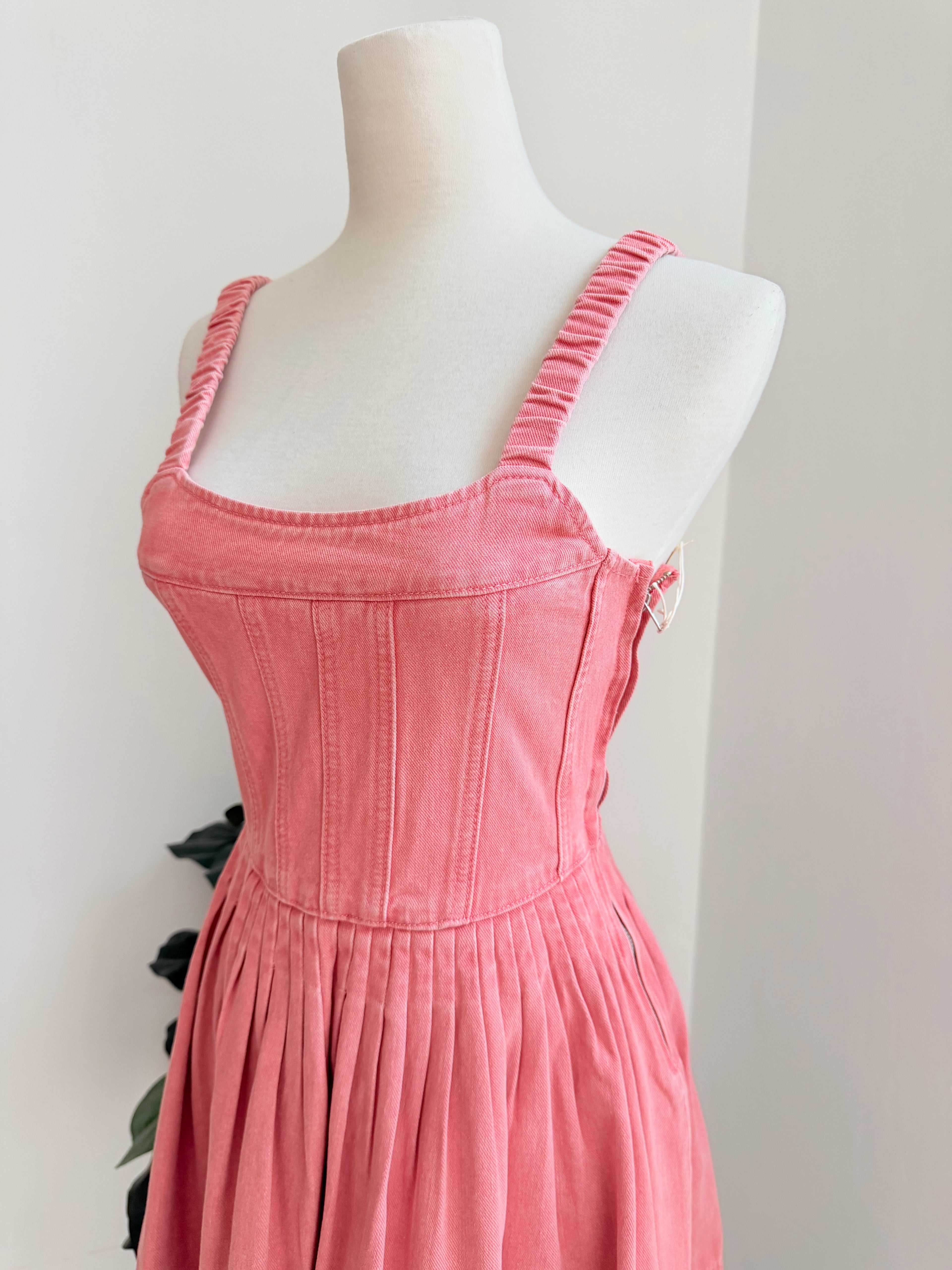 Vestido Denim rosa