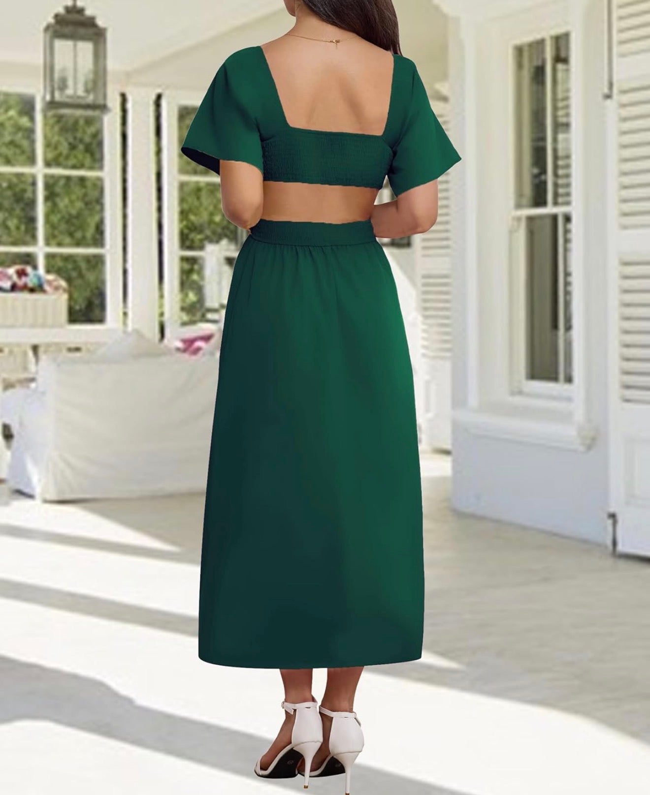 Vestido espalda descubierta