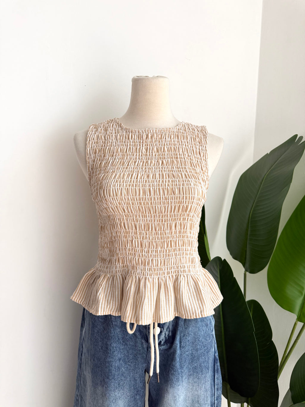 Blusa rayitas elástica