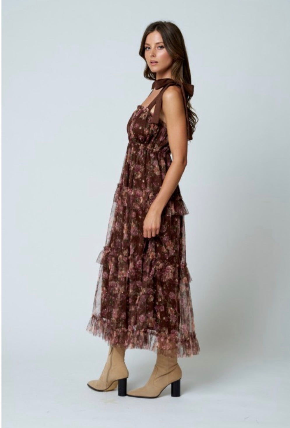 Vestido Amelie café