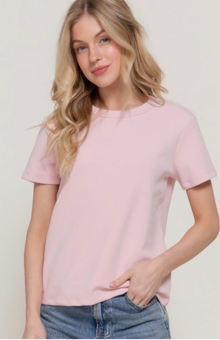 Blusa básica rosa