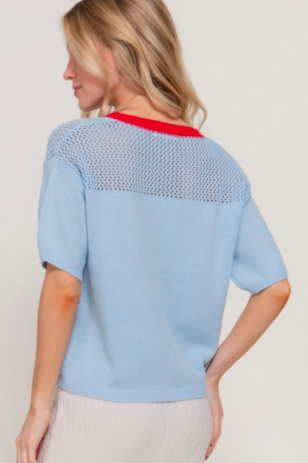 Blusa tejida cangrejo