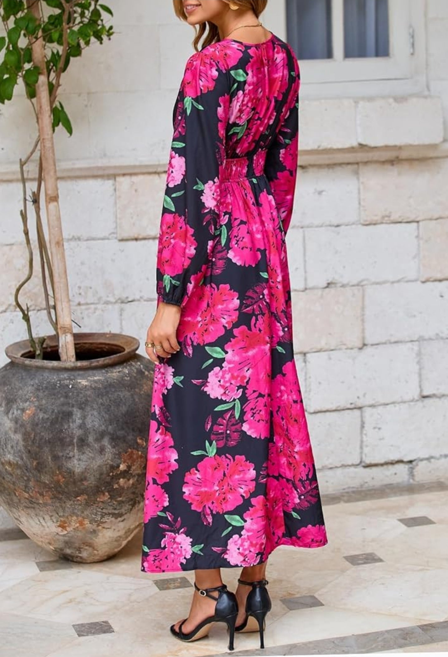 Vestido largo floreado