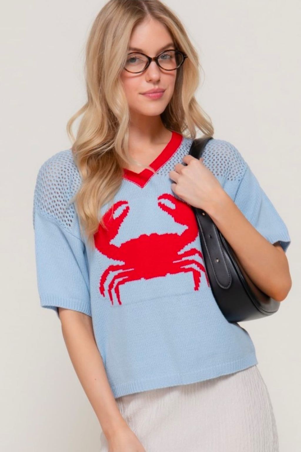 Blusa tejida cangrejo