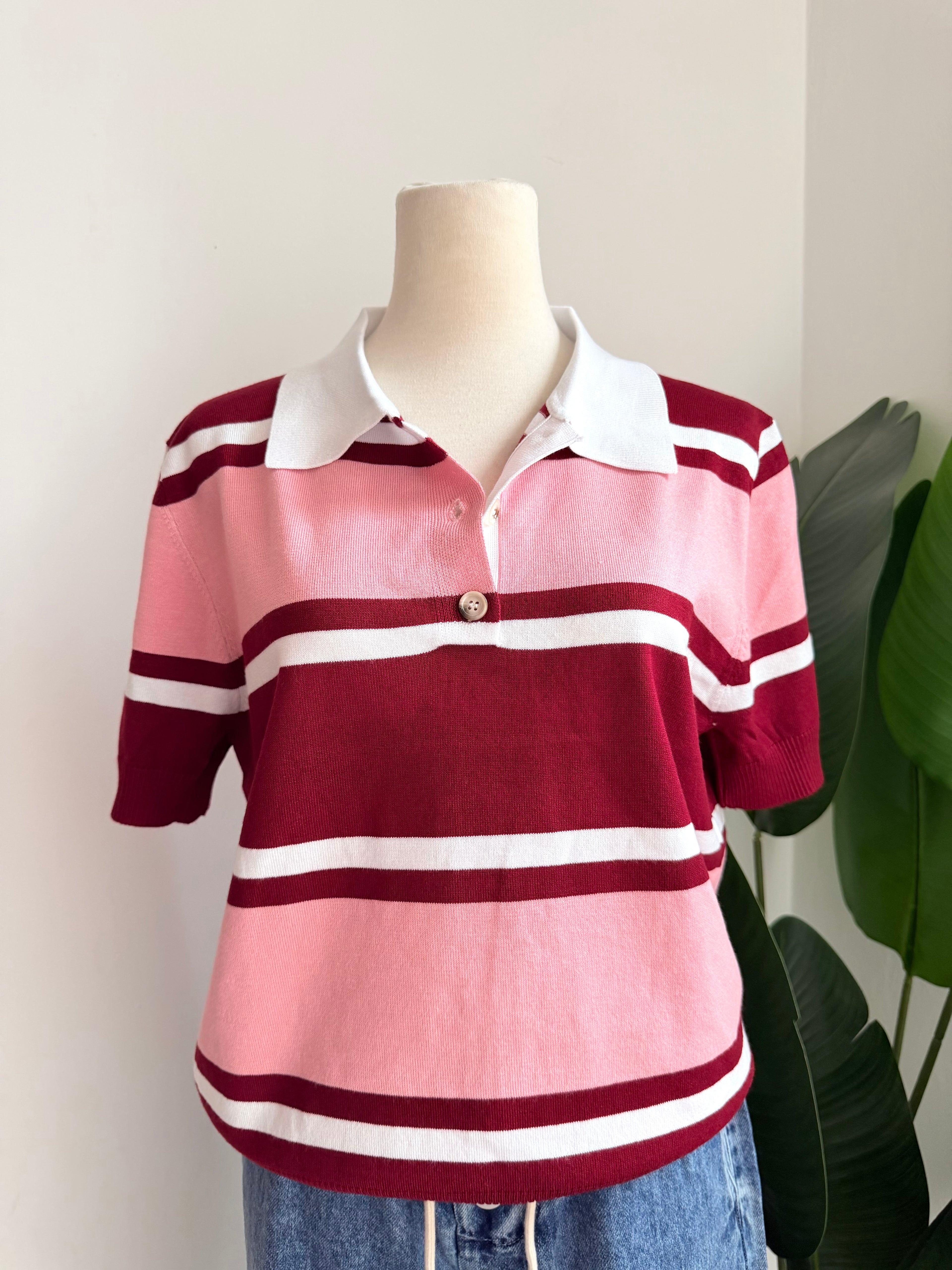 Blusa polo rayas