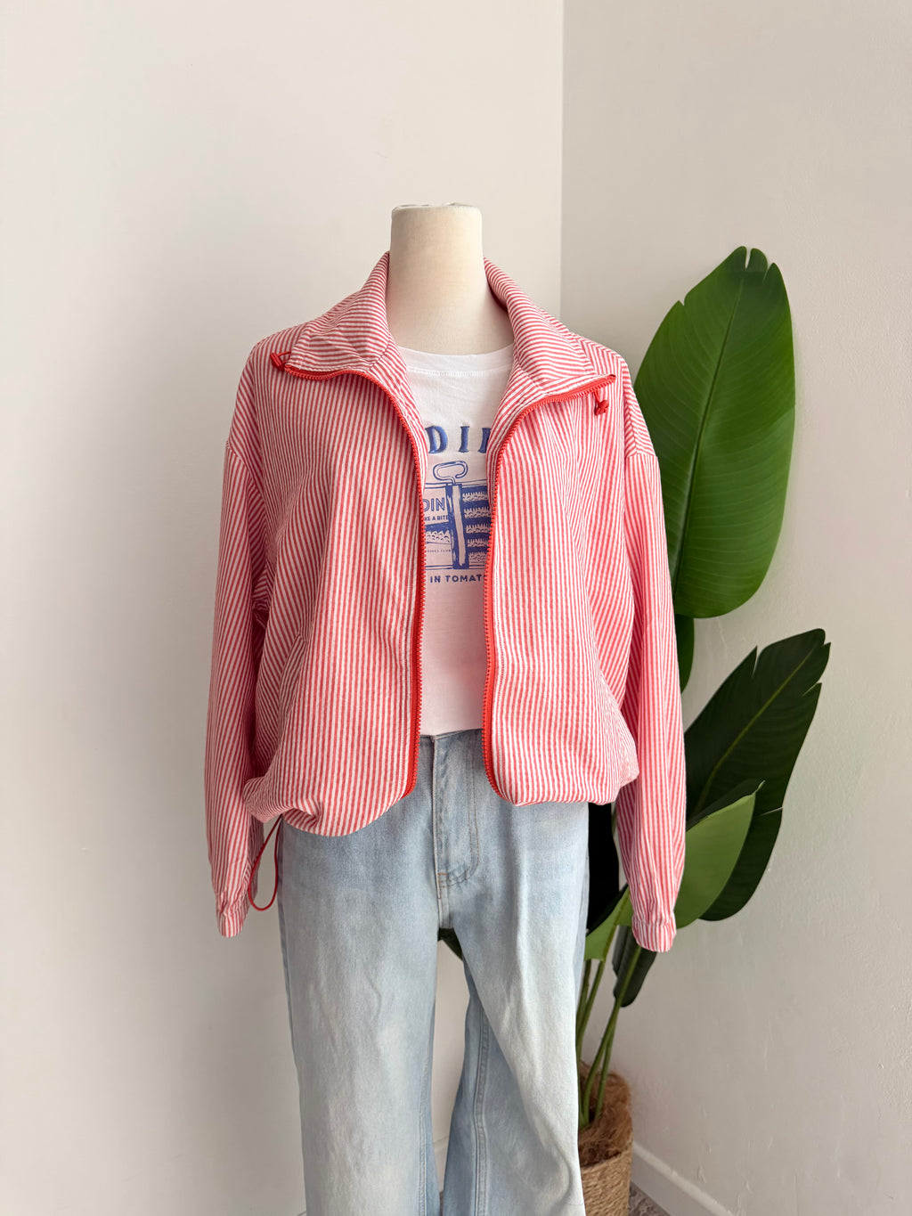 Jacket rayitas roja
