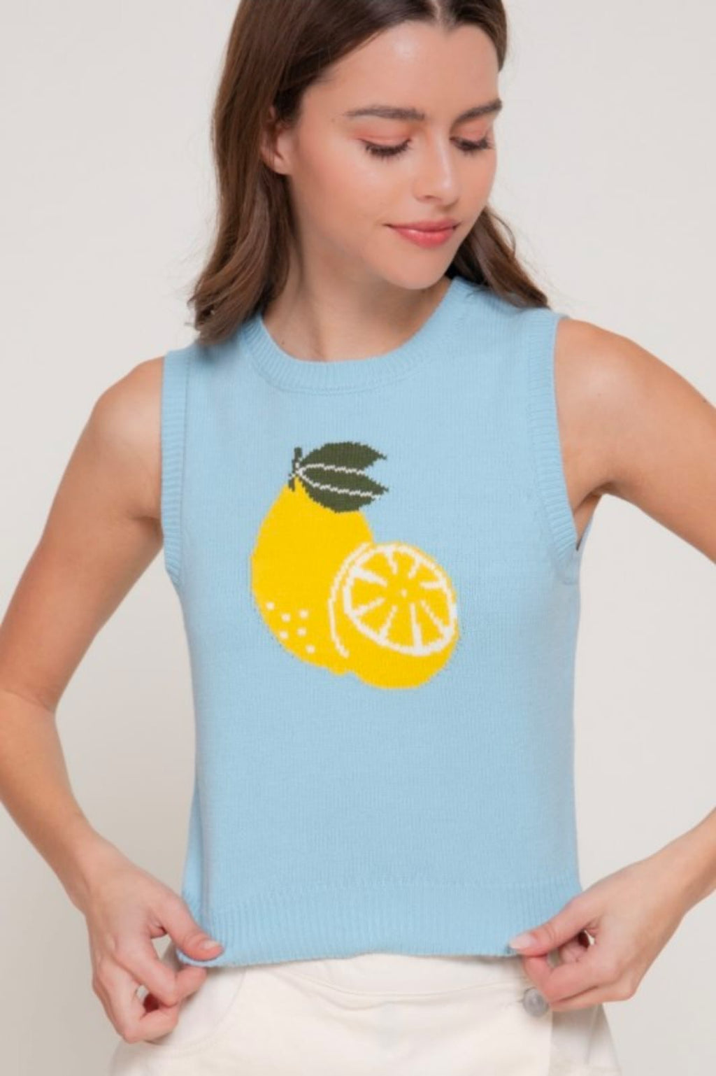 Blusa tejida limón