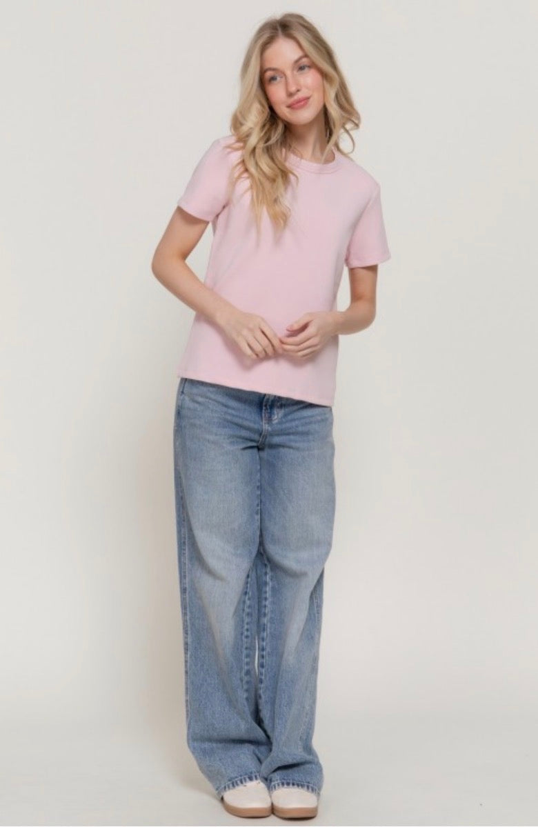 Blusa básica rosa