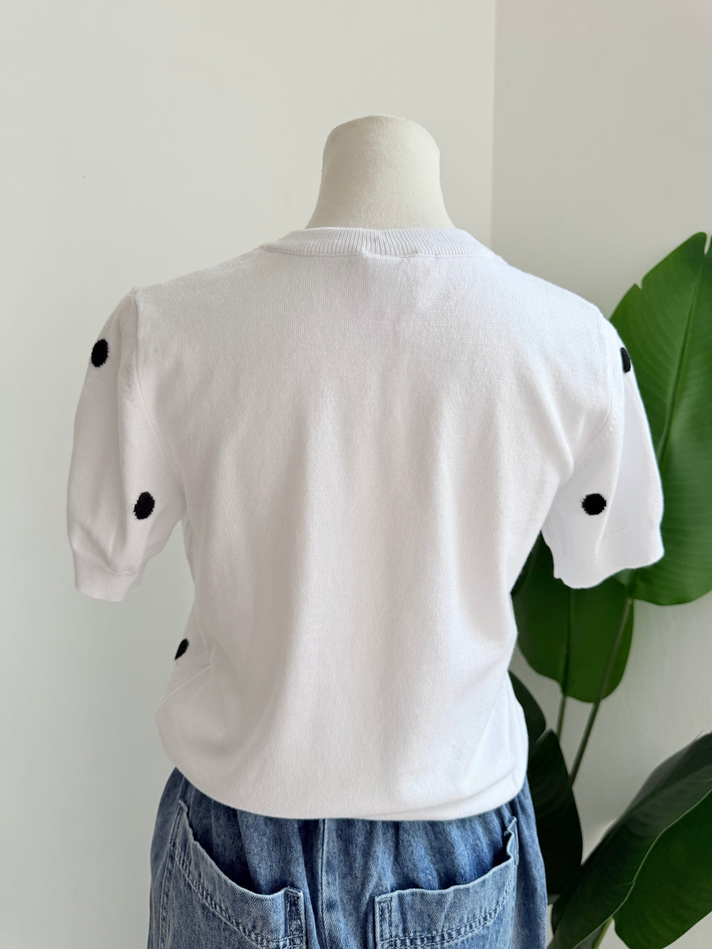 Blusa polka Dot blanca
