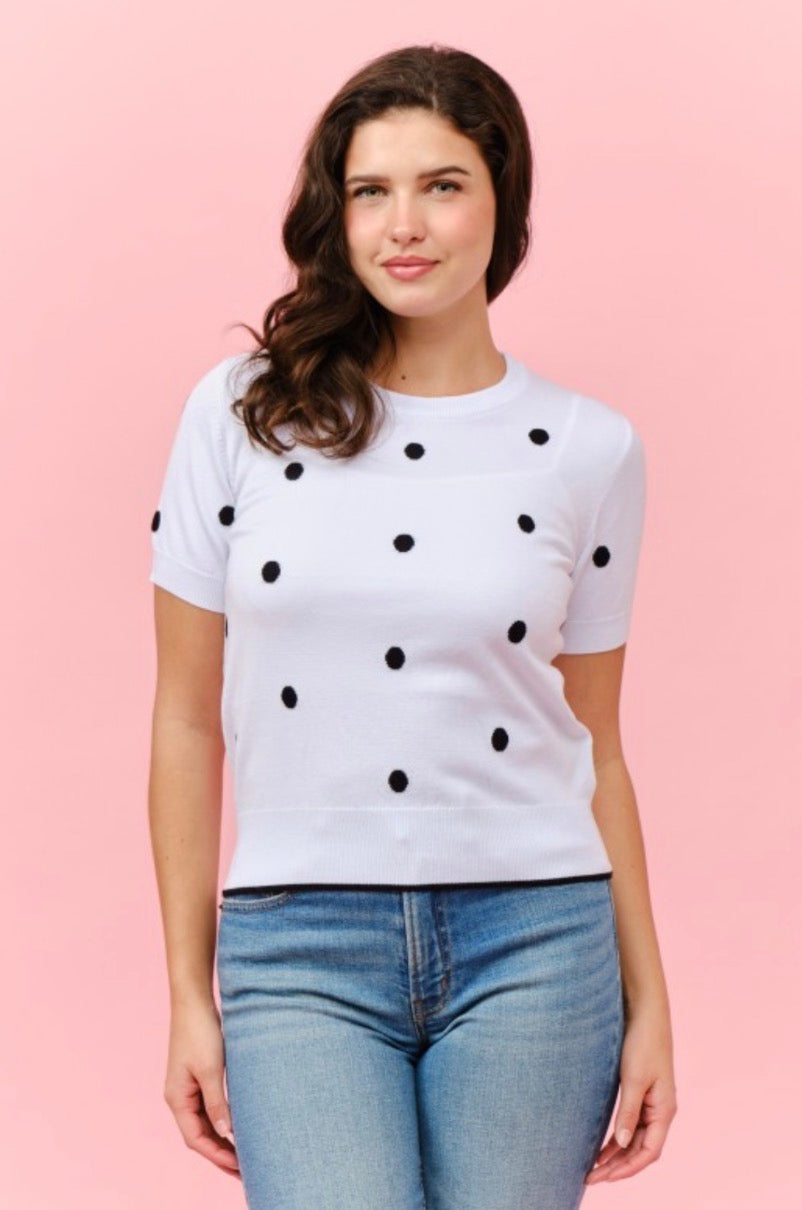 Blusa polka Dot blanca
