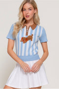 Blusa perrito celeste