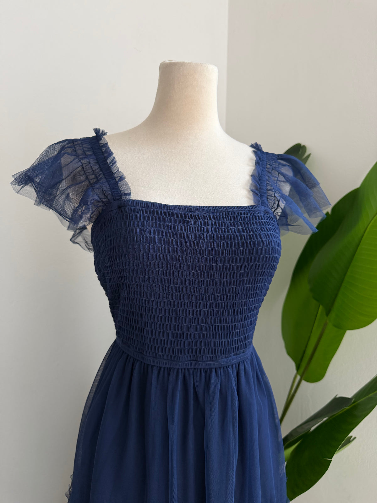 Vestido midi azul