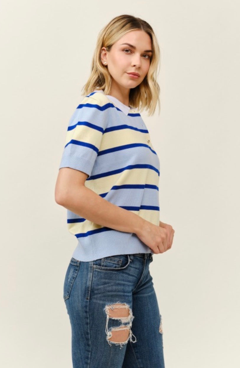 Blusa polo rayas