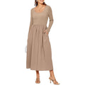 Vestido midi manga larga